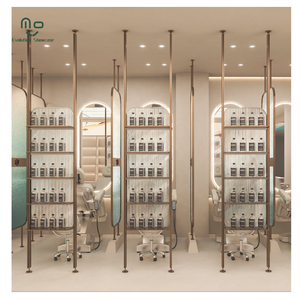 Présentoir cosmétique moderne d'atelier de maquillage de gondole de conception collée <span class=keywords><strong>sur</strong></span> l'étagère de mur pour le salon d'armoire de soins de la peau - Product Image 6