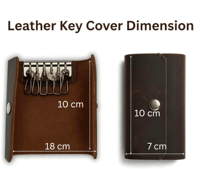 PavinCrafter Funda para llaves de cuero genuino con 6 ganchos y cierre a presión, color marrón, multifunción |   Diseño de billetera compacta para hombres y mujeres