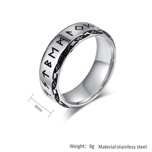 Nuevo Anillo Vikingo <span class=keywords><strong>de</strong></span> Acero Inoxidable con Runas Celtas, Joyería Nórdica Moderna para Hombre, Regalo <span class=keywords><strong>de</strong></span> Cumpleaños o <span class=keywords><strong>de</strong></span> Amor - Product Image 2