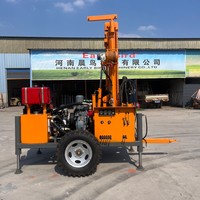 Foreuse de puits d'eau haute efficacité 45 kW, profondeur max. 300 m, montée sur roues, machine de forage pour grands trous