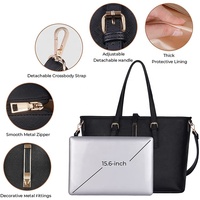 Pu En Cuir Ordinateur Portable Sac À Main Ordinateur Portable Sac Fourre-Tout avec USB Port