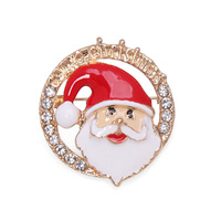 Vente en gros 2023 broche de noël bonhomme de neige père noël botte guirlande bijoux de mode cadeaux de vacances broches de décoration de noël