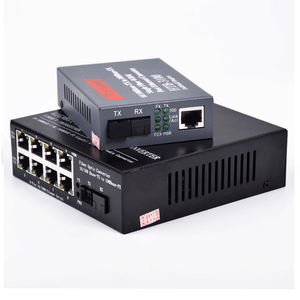 8 RJ45พอร์ต + 1พอร์ตไฟเบอร์สวิตช์ไฟเบอร์ Media Converter กิกะบิตไฟเบอร์ออปติก - Product Image 1