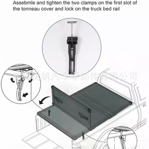 Kit de remplacement de couvre-benne rigide pliable, 6 boulons en T, fixation arrière, fixation avant, ajustement universel, construction en acier - Product Image 2