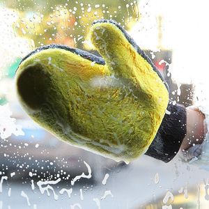 Gant de lavage de voiture JIANYAN en forme de patte d'ours, en polaire corail, double face, absorbant, pour le nettoyage automobile - Product Image 1