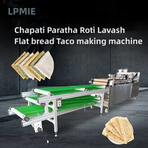 Máquina para hacer pan plano árabe PLC de 6-40cm para Burrito <span class=keywords><strong>mexicano</strong></span> Tacos Tortilla Chip Machine Thin Crepe Roast Duck Pancake Maker - Product Image 2