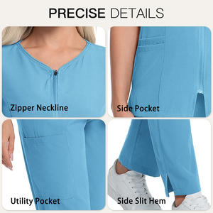 Tenues d'infirmière, ensembles de blouses médicales, vente en gros de blouses médicales, fournisseurs de blouses médicales, tenue d'infirmière, uniformes d'infirmière d'hôpital, style à fermeture éclair - Product Image 4