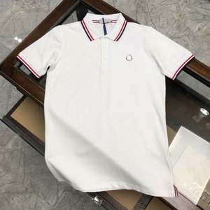 Venta al por mayor de alta calidad nueva moda de los hombres camisetas de verano de algodón de color sólido Polo Casual diseñador de moda camisetas - Product Image 3