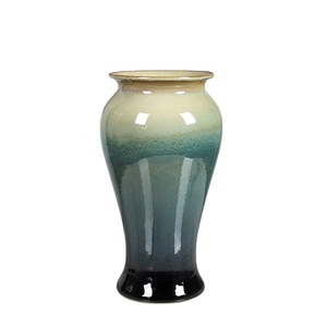 Vase trompette moderne en porcelaine transparente, cuite à haute température, léger, pour centres de table de mariage - Product Image 1