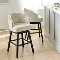 Chaises de bar hautes en métal fixes de meubles de ménage de mode de style européen blanc pur