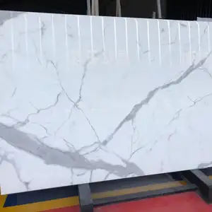 Высококачественная искусственная мраморная плита Calacatta, Золотая нано-стеклянная панель