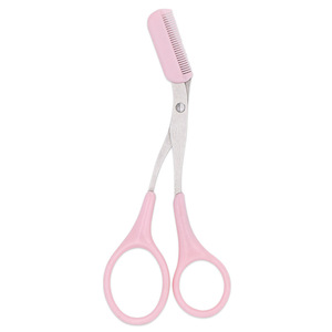 Eyebrow Trimmer Pink Stainless Steel Slanted Tip For Beauty <b>Makeup</b> <b>Tools</b> - Product Image 4