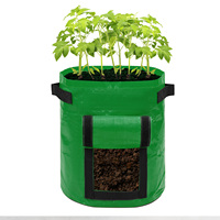 Sacs de culture en plastique biodégradable et écologiques, très résistants, avec 4 poignées, capacité de 1000 ml, pour légumes et fleurs