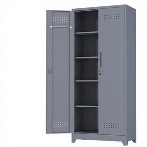 ABD Menşei Modern Metal Dosya Dolabı, 2 Kapılı, 4 Ayarlanabilir Raflı, Spor Salonu Kullanımı İçin - Product Image 2
