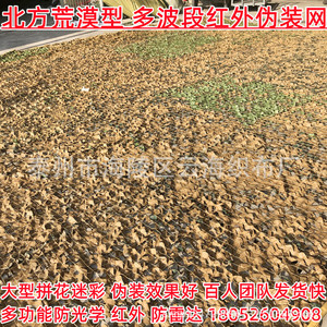 Desert Type Three Color Mosaic Camouflage Net Polyester Rip Stop Double Edge Binding For Training And Sunshade - Product Image 5