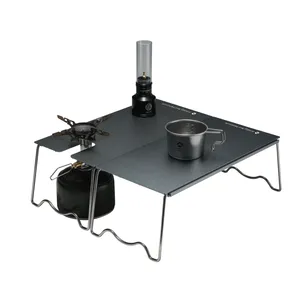 IGT Rocket Stove Mini Table En Alliage D'aluminium Pliant Portable Détachable Cuisine Extérieure Camping Table De Pique-Nique