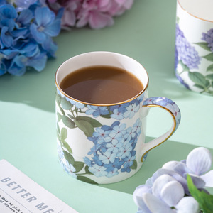 Mug en céramique de luxe européen 400 ml, motif marbré vert émeraude, hydrangea, léopard, pour le bureau, le petit-déjeuner, le café, le lait, le <span class=keywords><strong>thé</strong></span>, la bière, cadeau - Product Image 3