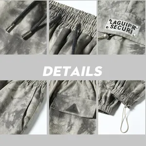 Latest Design High Quality Organic Cotton Loose Joggers Custom Tie Dye Men Cargo Pants