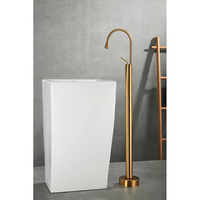 Robinet de sol de salle de bain de style luxueux en titane, pour lavabo et baignoire indépendante