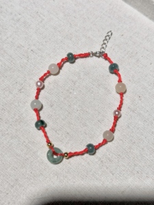 UM Jewelry Trendy Geometric <b>Red</b> Copper Beaded <b>Bracelet</b> for Unisex Daily Wear and Gift - Product Image 3