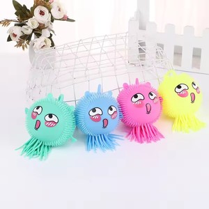 Jincan Macaron Colorful TPR Octopus LED <b>Glitter</b> Aquarium Animals Cute Smile Anti-Stress Toy 15x10cm Boys Girls Anxiety Relief - Product Image 2