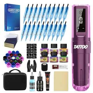 Kit Completo per Tatuaggi Ghostaxe con Aghi, Set Wireless per Principianti e Professionisti - Product Image 4