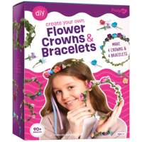 Kit de fabrication de couronnes de fleurs et de bracelets pour filles faites vos propres kits de bijoux pour enfants ensemble d'accessoires de cheveux bricolage