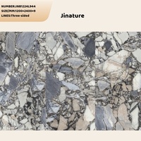 Carreaux de sol et de mur en pierre frittée haute brillance 1200x2400mm 9mm d'épaisseur pour hôtels et villas Design moderne Garantie 5 ans
