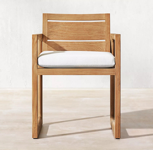 Chaise d'extérieur en bois de teck moderne et luxueuse, ensemble de chaises et table de salle à manger d'extérieur, mobilier de patio d'extérieur - Product Image 4