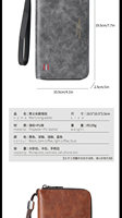 Dompet Pria PU Embossed Kasual Model Panjang, Bestseller Lintas Negara, Banyak Slot Kartu, Kantong Koin & HP, Untuk Penggunaan Sehari-hari