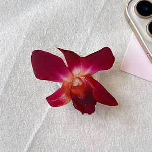 Soportes para Teléfono Móvil de Resina Acrílica, Orquídea Zephyranthes <span class=keywords><strong>Candida</strong></span> Rosa, Phalaenopsis Roja, Phalaenopsis Blanca, Agarres para Teléfono Amarillos - Product Image 4