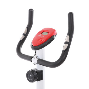 Bicicleta estática vertical blanca y negra con resistencia ajustable, equipo de fitness para uso doméstico JS610 - Product Image 4