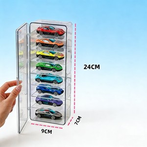Rak Pajangan Mobil Model Akrilik Transparan Ramah Lingkungan 4 Tingkat 1/18/24/64 dengan Rak yang Dapat Dilepas Rak Pajangan Elegan - Product Image 4