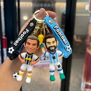 CartoonCristiano Ronaldo Football <b>Star</b> PVC Keychain Plastic Pendant for Book Bag Couple Car <b>Keys</b> Hanging Gifts - Product Image 3