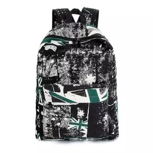Hot Sale Canvas <strong>Bags</strong> Cool <strong>UK</strong>&amp;USA Flag Custom National Flag Print Stylish Graffiti Pattern School Backpack - Product Image 5