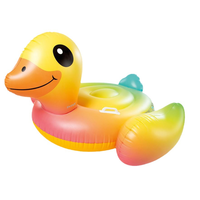 Intex Vente en gros 57556 Anneau de natation gonflable pour les loisirs aquatiques avec monture en forme de canard jaune Stock prêt