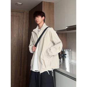 Nouvelle veste longue fonctionnelle à capuche et col rabattable pour homme, coupe slim, décontractée, polyvalente, imperméable, pour couple, idéale pour le printemps et l'automne - Product Image 4