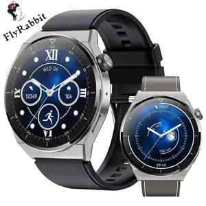 Yeni gelenler 1.36 inç HK46 BT arayarak kan oksijen kalp hızı test NFC ödeme Smartwatch yuvarlak ekran ip68 akıllı saat 2024