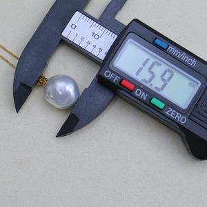 Sang Trọng Baroque Úc Ngọc Trai Mặt Dây Chuyền Vòng Cổ Cho Phụ Nữ Retro Không Thường Xuyên Tự Nhiên Nam Biển Trắng Ngọc Trai 18K Vàng Vàng Đám Cưới - Product Image 4