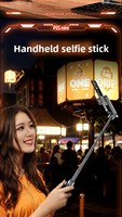 Mini Trípode Selfie Stick P15, Trípode de Bolsillo Portátil para Teléfono con Control Remoto, Palo Selfie Extensible de Aluminio para iPhone y Android