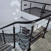 Balustrades en treillis métallique en acier au carbone au design moderne - Résistantes à la rouille, tailles personnalisables pour villas, appartements, hôtels, escaliers Mehonor