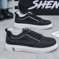 Chaussures Tendance 2023 Homme en Toile et Lin Respirantes, Plates et Polyvalentes, Idéales Printemps-Été, Travail et Décontracté