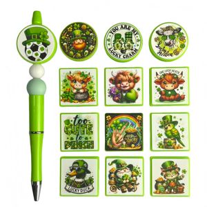 Cuentas Impresas de San Parnassus, Cuentas Decorativas para Manualidades, Cuentas para Bolígrafos, Decoración de Joyería, Llaveros - Product Image 1