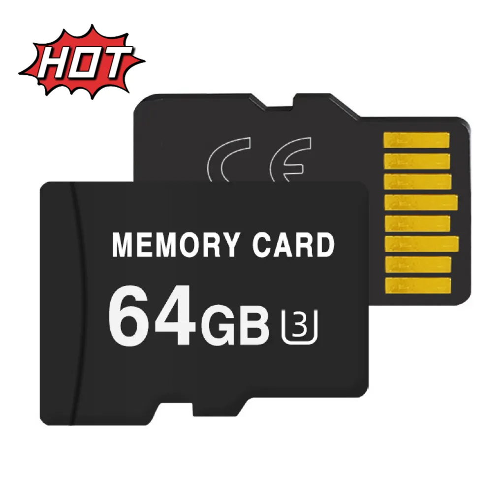 بطاقة ذاكرة U3 صغيرة SD فئة 10 بسعات 16 جيجابايت و32 جيجابايت و64 جيجابايت و128 جيجابايت و256 جيجابايت و512 جيجابايت مع محول وعبوة نفطية