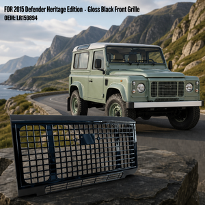 Rejilla Frontal del Radiador en Negro Brillante Heritage LR159894 para <span class=keywords><strong>Land</strong></span> <span class=keywords><strong>Rover</strong></span> <span class=keywords><strong>Defender</strong></span> 90 110 <span class=keywords><strong>130</strong></span> <span class=keywords><strong>2015</strong></span>, Repuesto de Carrocería Exterior - Product Image 1