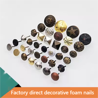 6-100mm Antique Canapé Tapisserie Clou Or Tête Ronde Meubles Décoration Clou Argent Décoratif Nail Porte Rivet Punaise