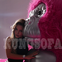 Nuevo Internet Celebrity Furniture Gorilla Shape King Kong Couch Juego elegante de un asiento Inflable Gorilla Sofa