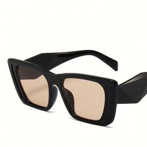 Gafas de Sol Cuadradas Extra Grandes de Moda para Mujer, con Logotipo Personalizado al por Mayor, Gafas de Sol de Ojo de Gato Negras para Mujer - Product Image 5