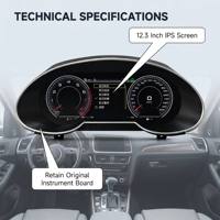 Auto-Instrumentencluster LCD 12,3'' Vollflüssiges Dashboard für Audi Q5 AD Q5 Nachrüstung/Upgrade 2010-2017 Multimedia Virtuelles Cockpit