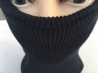 Cagoule de ski unisexe noire en tricot de haute qualité, personnalisable, à un trou, couvre-visage intégral, chaude pour l'hiver, vente en gros